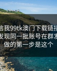 有人私信我99tk澳门下载链接，我追到源头发现同一批账号在群发：你能做的第一步是这个